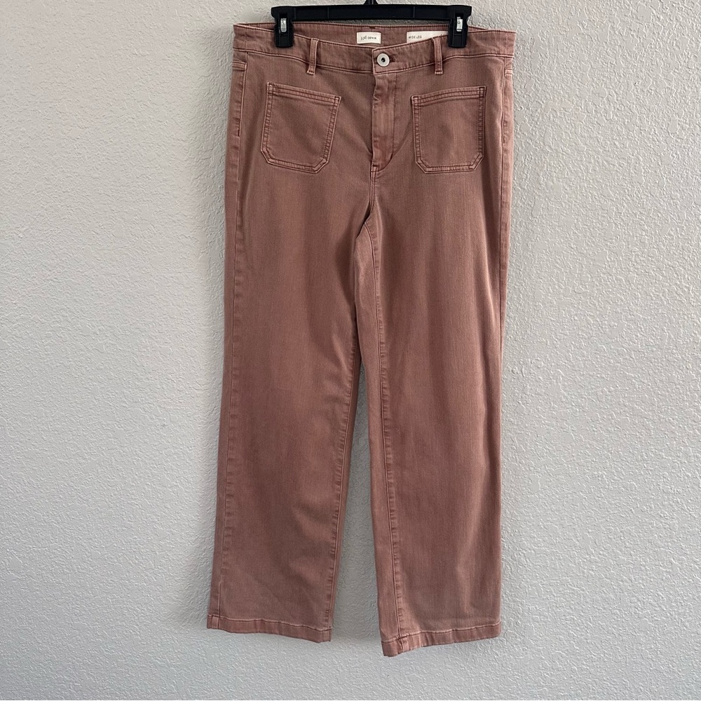 J.Jill Denim Clay Brown Wide Leg Jeans Women’s Size 12 Stretch